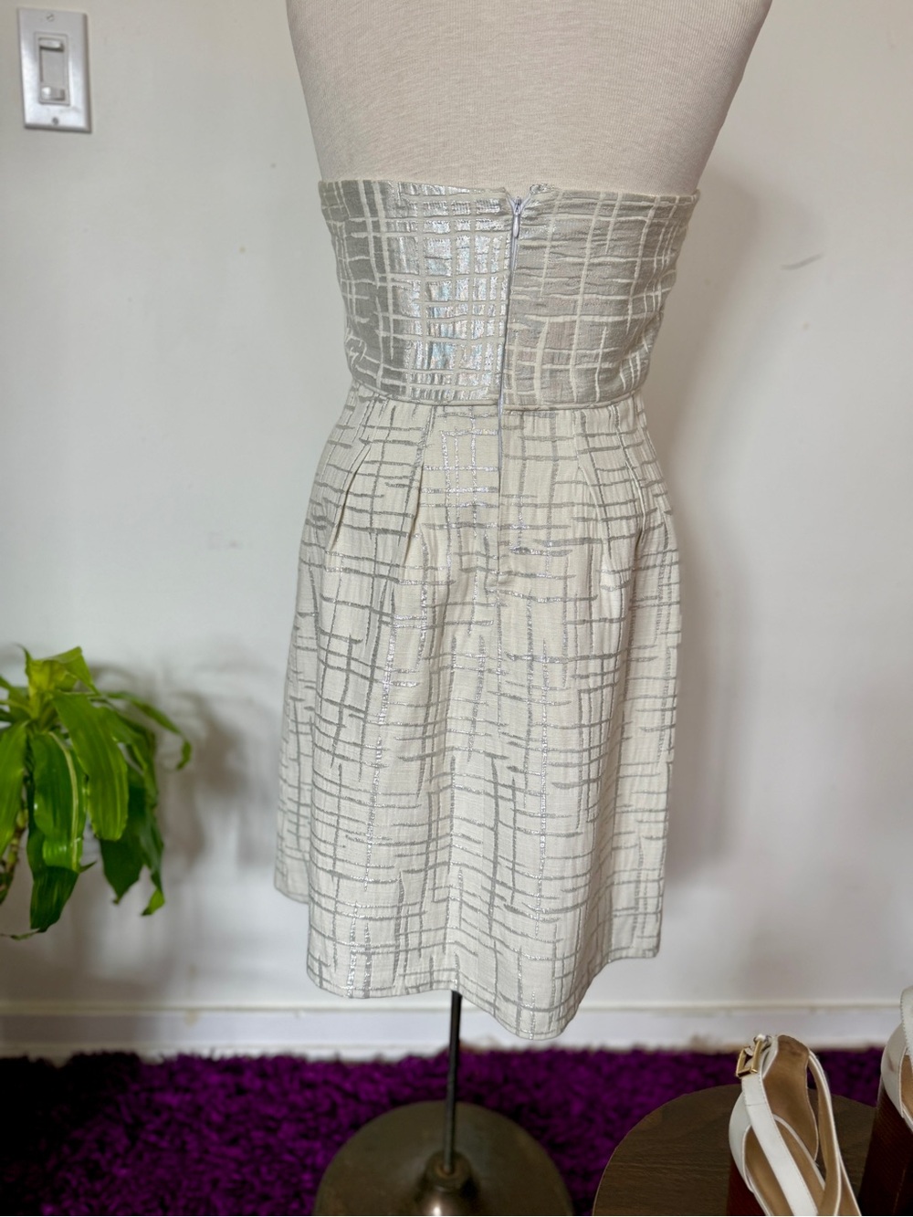 Metallic Strapless Mini Dress - Picture 4 of 13